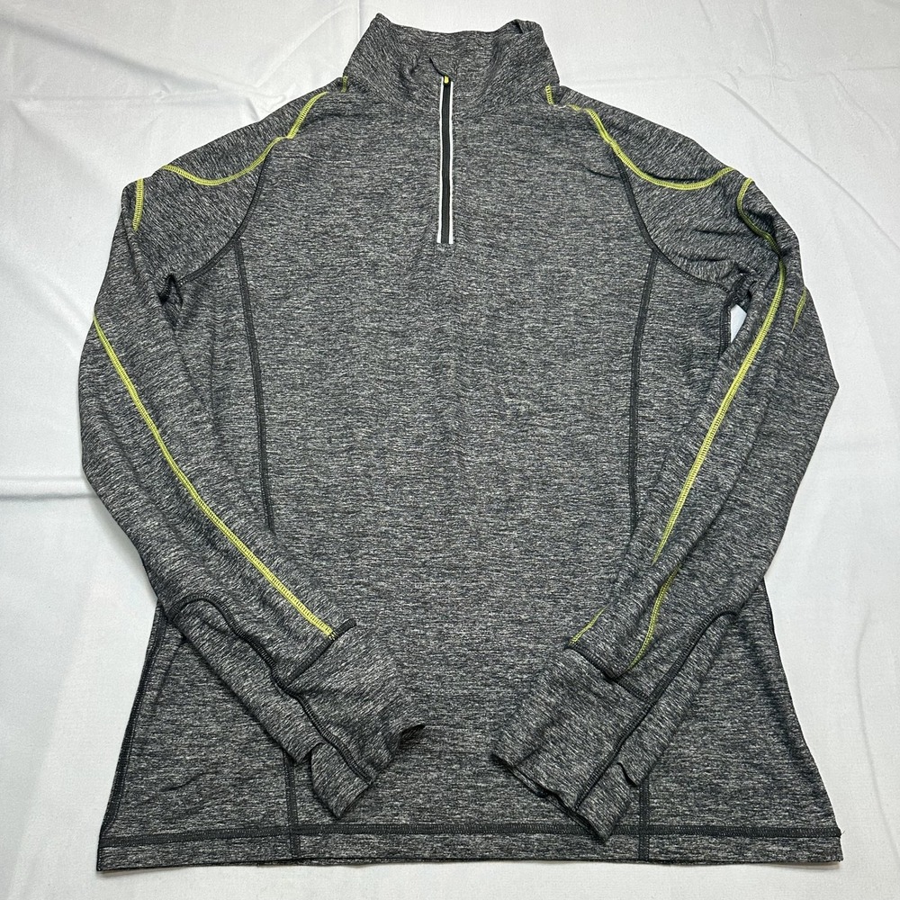 Lululemon Pullover Womens Medium Gray 1/4 Zip Athletic Running Gym Training